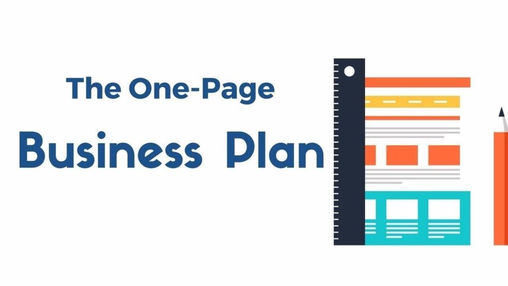 One page business plan