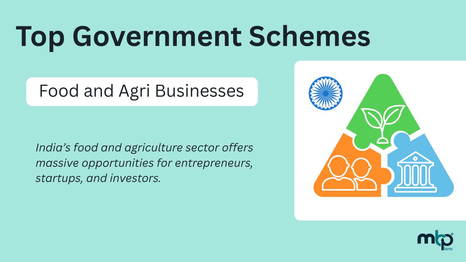 India Government schemes for food and agri business